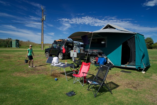 Wash day at Narrung Ferry Park