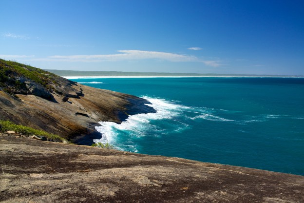 Dolphin Cove with the vast with the vast white beach beyond - Thomas River, Cape Arid NP